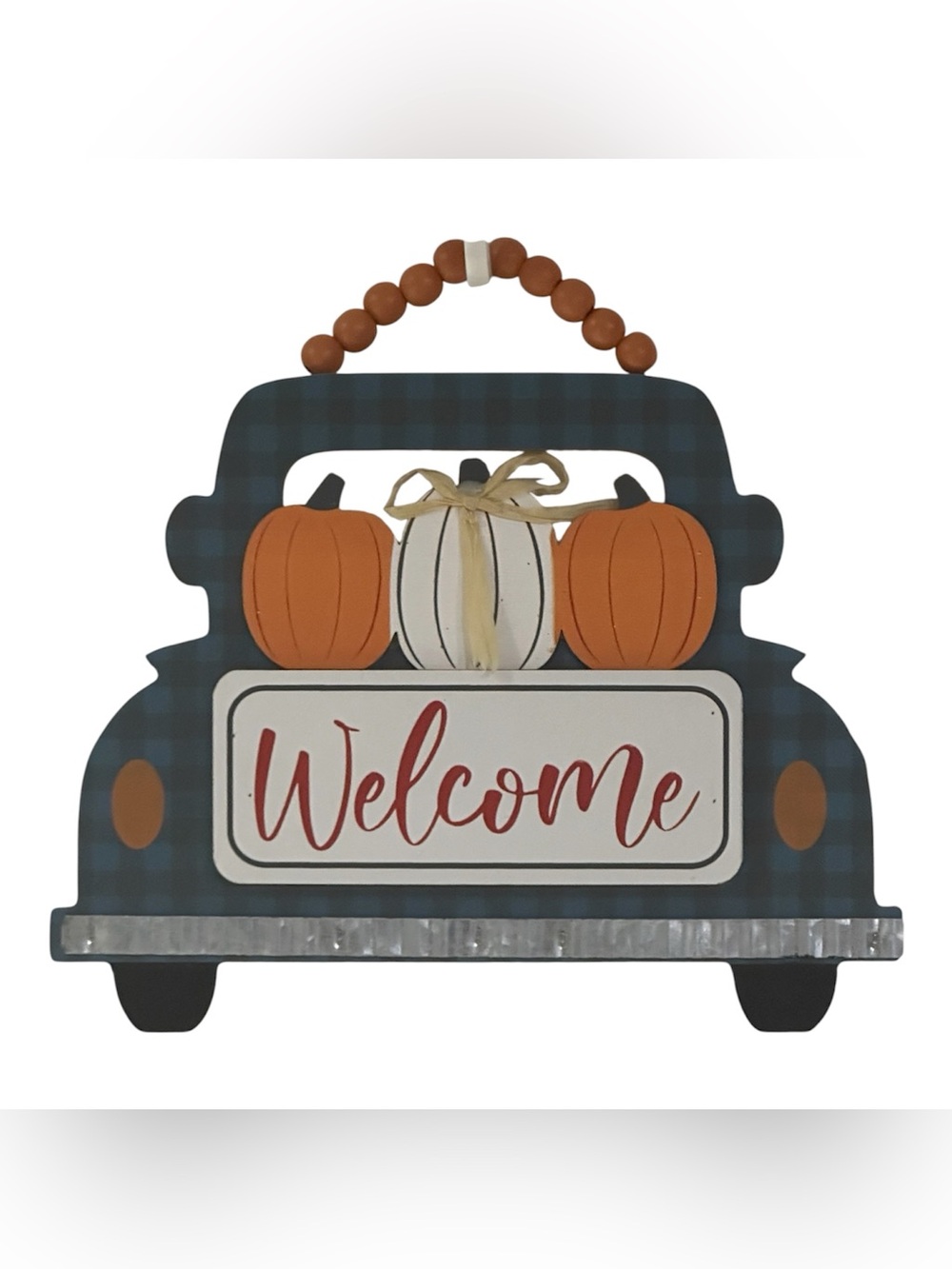 Farmhouse Truck Welcome Sign with Pumpkins - Picture 1 of 4